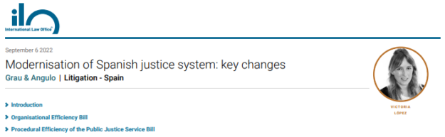 Modernisation of Spanish justice system key changes