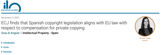 ECJ_finds_that_Spanish_copyright_legislation_aligns_with_EU_law_with_respect_to_compensation_for_private_copying